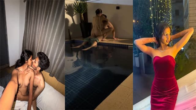 Rich Desi Wife – Pool Hard Creampie